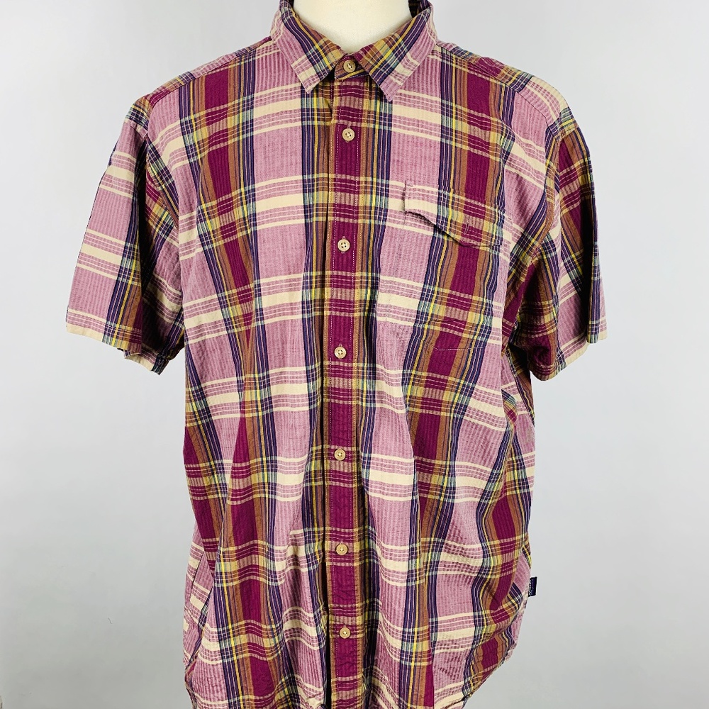 Patagonia Men's Shirt XXL Short Sleeve Plaid